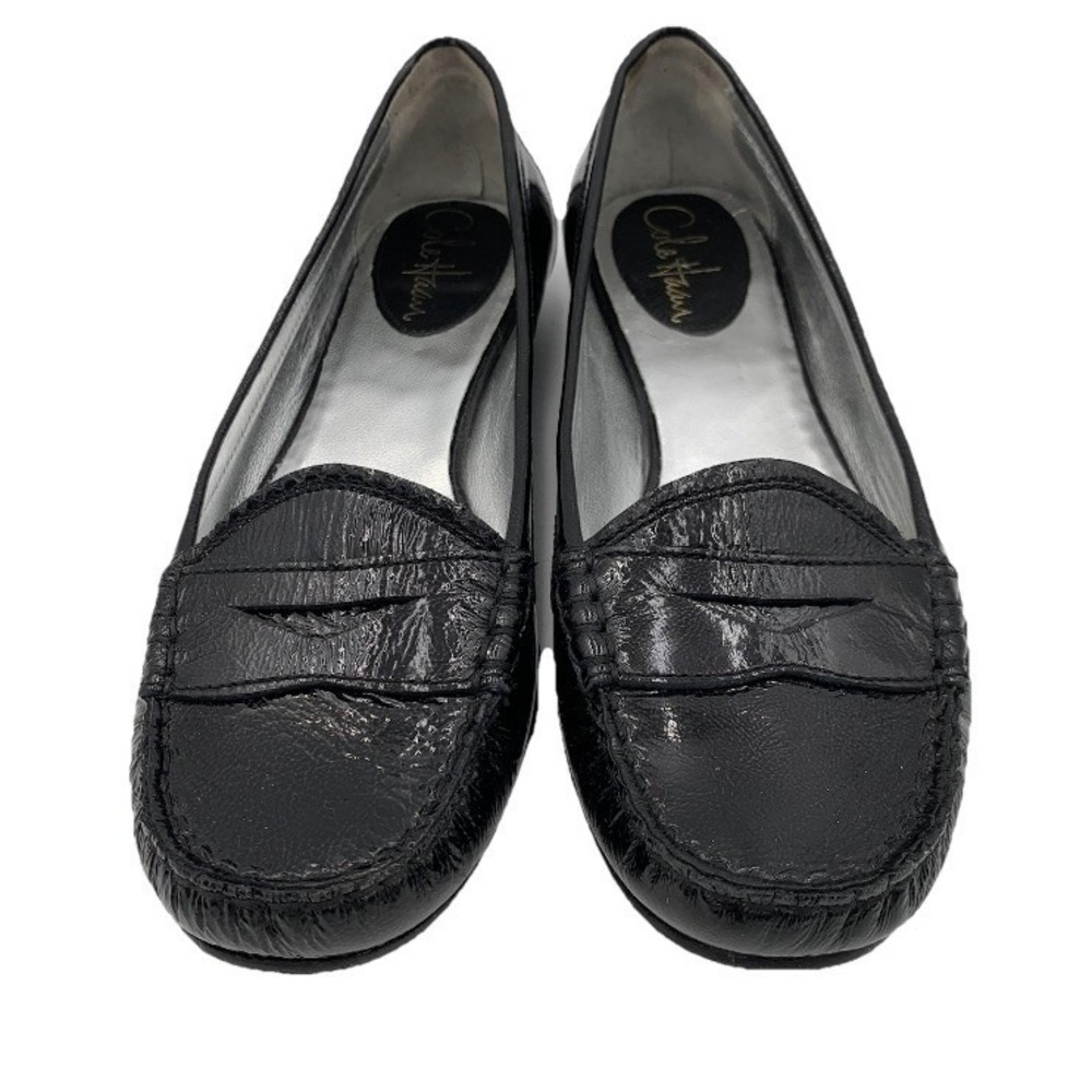 Cole Haan Black Patent Leather Penny Loafer Flat Women 8.5 Classic Work Academia